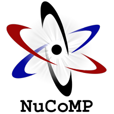 NuCoMP logo - three interlocking spheres